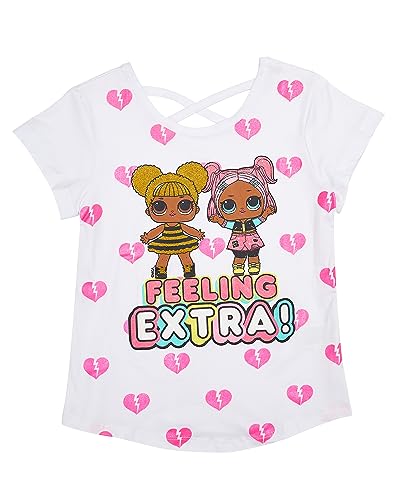 Image of L.O.L. Surprise! Girls Short Sleeve Graphic T-Shirt - Pink Cartoon Tee with Favorite Characters