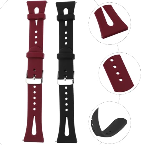 CHILDWEET 2pcs Silicone Watch Strap for Comfortable Wear-resistant Design Easy Installation for Fashionable Daily Use2