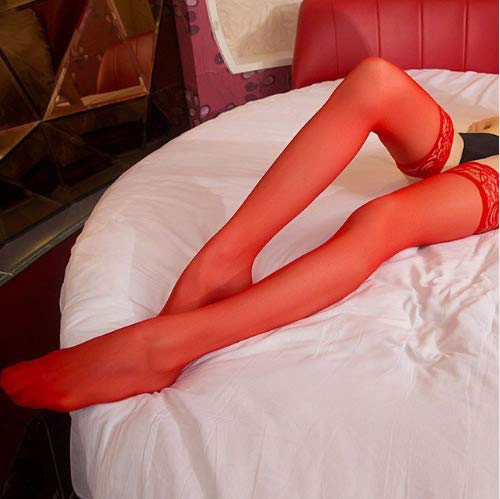 Meia Calça 7/8 Arrastão Siliconada Com Renda Cosplay Fantasia (Vermelho)