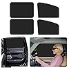 4Pack Car Window Shades with Magnets,Strong-Light Blocking&UV Protection Privacy Shades,Universal Essential Interior Accessories for Baby,Car Camping and Napping Curtains
