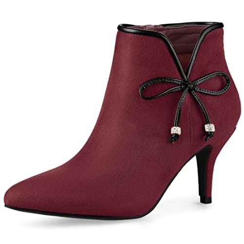 Best Burgundy Ankle Boots Heels For Women