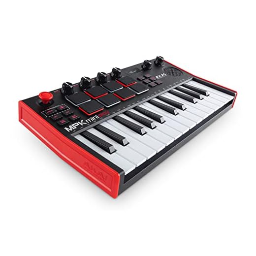 AKAI Professional MPK Mini Play MK3 - Teclado controlador MIDI con altavoz y sonidos integrados, pads MPC, teclado dinámico y suite de software