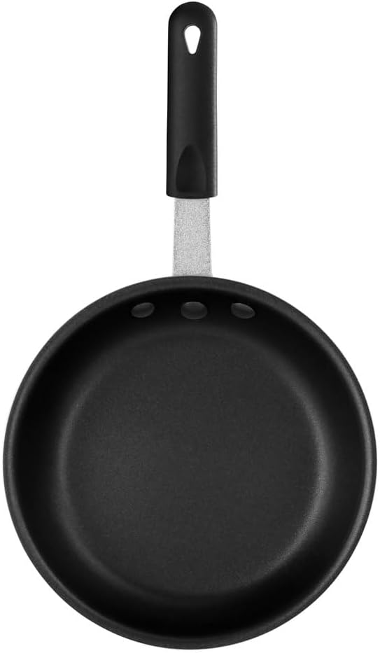 New Star Foodservice 8-Inch Nonstick Aluminum Fry Pan with Heat-Resistant Handle Sleeve, 2.0-Inch Depth