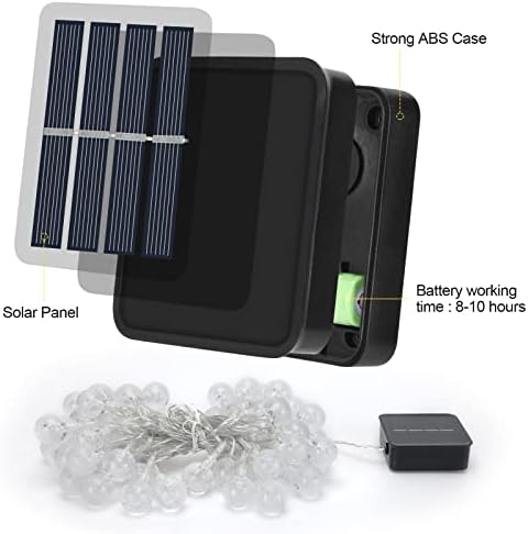 Solar Garden Lights, 60 LED 10M Outdoor String Lights Waterproof 8 Modes Indoor/Outdoor Garden, Patio, Yard, Home, Party, Wedding, Festival Decoration(Warm White)