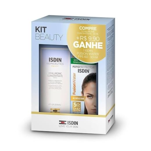 Kit Isdin Sérum Hyaluronic Concentrate 30ml + Protetor Solar Facial Fusion Water Fps 60 30ml