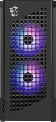 Image of MSI MPG Velox 300R Airflow PZ - Mid-Tower Gaming PC Case - Tempered Glass Side Panel - 2 x 160 mm Dual Layer Blades Fans - Liquid Cooling Support up to 360mm Radiator - Mesh Panel for Airflow