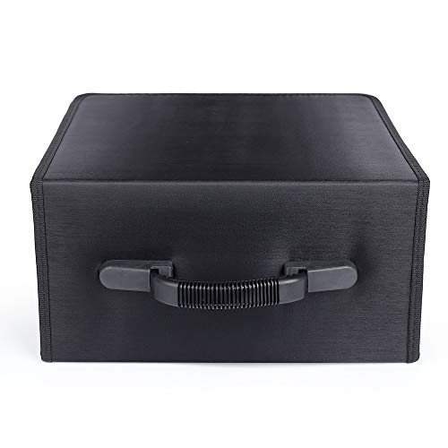 Vicoter 400 Large Capacity CD/DVD Case, CD Case Holder Portable DVD Storage Organizer with Hand Strap Easy to Carry (Black) - Thumbnail 4
