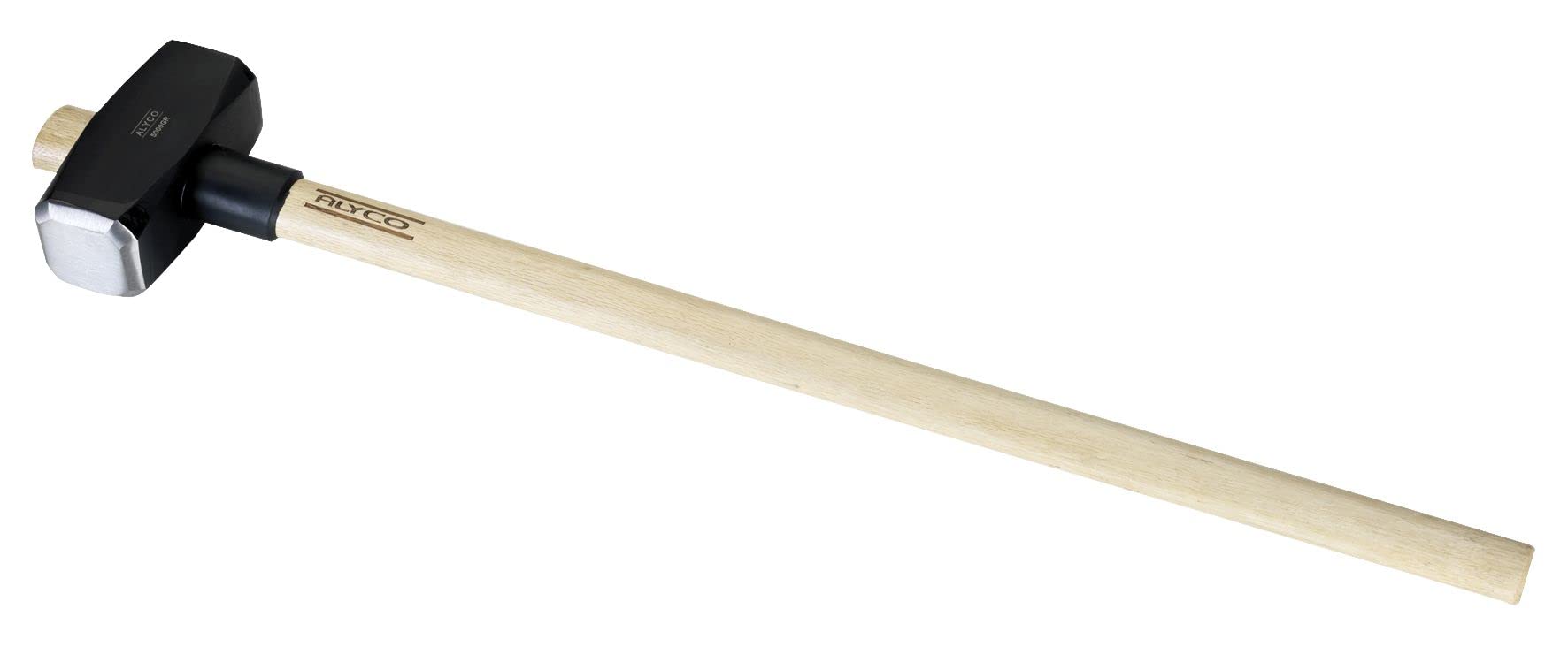 Alyco - Maza de Albañil Profesional de 5 kg (900 mm) con Cabeza de Acero Forjado y Templado para Demolición, Herramienta con Mango Cónico Anticaída de Madera