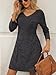 AUTOMET Womens Sweater Dresses 2026 Winter Long Sleeve Fall Fashion Outfits V Neck A-Line Flowy Mini Cute Casual Dress Comfy Work Spring Clothes Darkgrey L