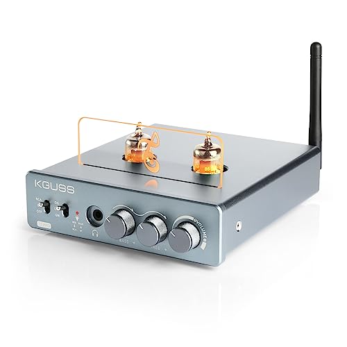 Image of KGUSS T3 PRO Vacuum Tube Amplifier Headphone Amp Bluetooth 5.1 QCC5125 chip with preamplifier Function Volume Adjustable mini Stereo Hi-Fi preamp Perfect for Home Audio Systems