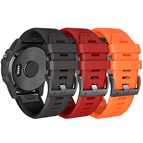 Bracelet Fenix 5 silicone étanche et résistant 22mm pour montres Garmin Fenix 6 Pro