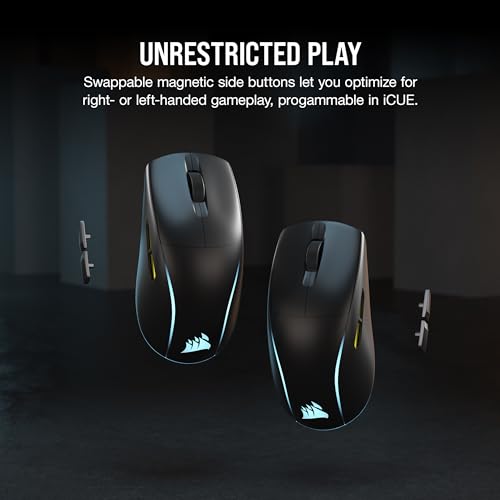 Corsair M75 Wireless RGB Lightweight FPS Gaming Mouse – 26,000 DPI – Swappable Side Buttons – iCUE Compatible – PC – Black - image 4