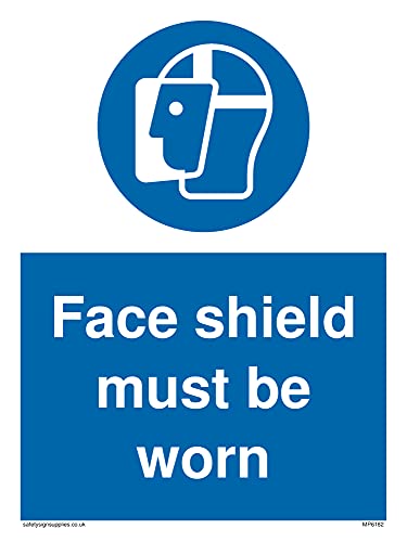Pack of five - Face sheild must be worn Sign - 150x200mm - A5P