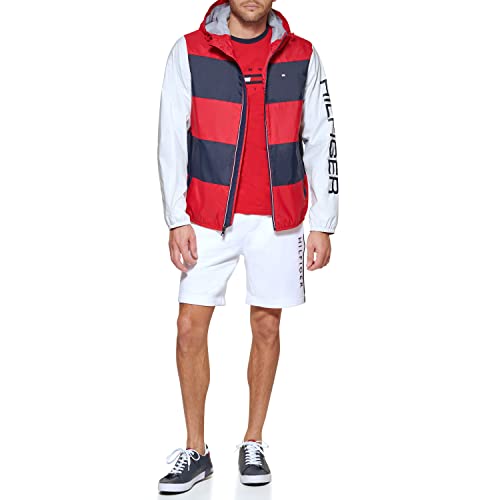 Tommy Hilfiger Men's Color Block Logo Rain Slicker2