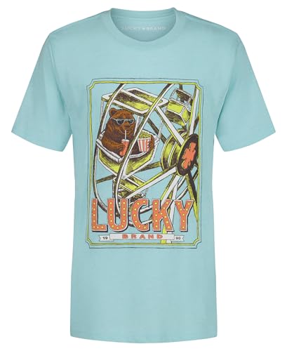 Image of Lucky Brand Boys' Short Sleeve Graphic Crew Neck T-Shirt, Soft, Comfortable, Relaxed Fit