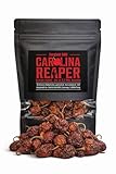 Bergfeld BBQ - Carolina Reaper Schoten 25g - getrocknete ganze Schoten - bis zu 2,2 Mio. Scoville - die SCHÄRFSTE CHILI der Welt - Höllenscharf