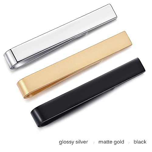 honey bear 15734 3pcs mens boys skinny tie clip set tie bar for narrow tie gift 4cm