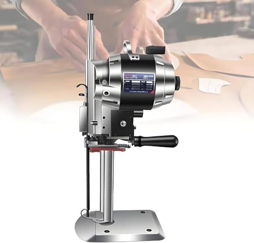 1100W/1200W Electric Fabric Cutting Machine - Vertical Knife Cutter for Leather, Fabric, Shoes & Bags - Professional Straight Blade Cutting Tool - 10in Heavy-Duty Design