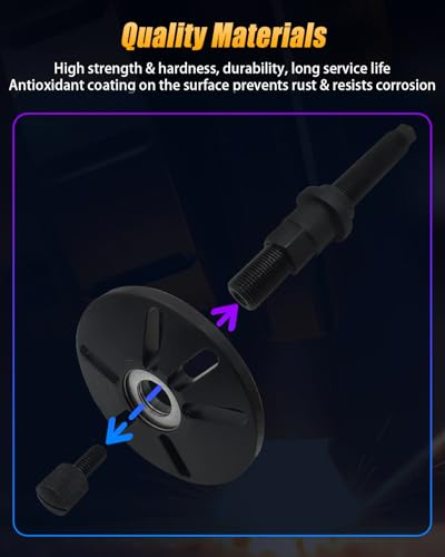GLEXQLAO Harmonic Balancer Puller Installer Set, Crankshaft Pulley Disc Removal Tool Kit for Removing & Installing of Balancers, Gear Pulleys, Steering Wheels