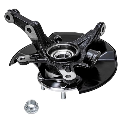 Image of Detroit Axle - 2pc Knuckles with Wheel Hub Bearing Assembly for 2006-2011 | Honda Civic 2007 2008 2009 2010 Driver Side Passenger Side Front Steering Knucle Wheel Hub Bearing Replacement