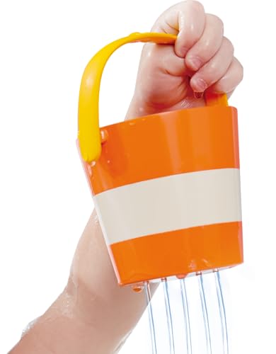 Hape Buntes Eimer Set – 3-teiliges Badespielzeug, Bunte Wassereimer mit Ablauf-System, Motorik und Hand-Augen-Koordination im Bad, BPA-frei, ab 12 Monaten