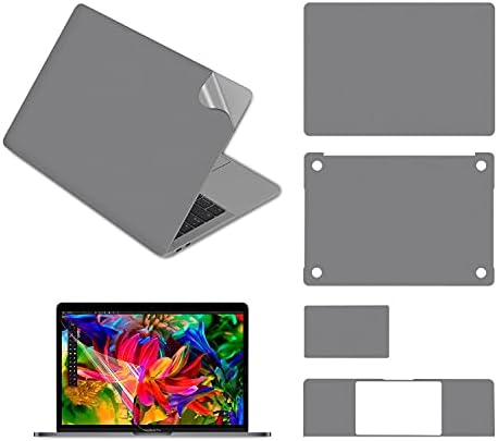 Pwkutn 5-in-1 Notebook Computer Full Body Protective Skin Decals Stickers with MacBook Pro 16” with (A2141 2019 Release) Space Grey