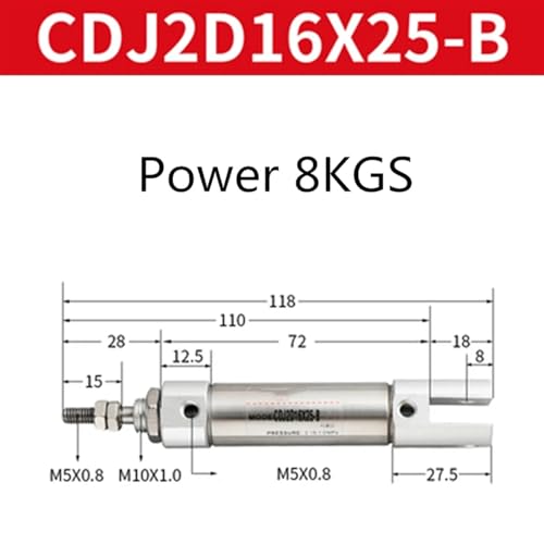 Evite vibraciones con el cilindro de aire comprimido en acero inoxidable CDJ2D 3