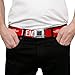 Buckle-Down Belt, Seatbelt Buckle Belt, Remove Before Flight Red White, 30 to 44 Inches