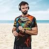 Tamiger Chameleon Listen Music Print Men's Short Sleeve Mesh T Shirt Breathable Athletic Gym Running Daily Casual Black #1