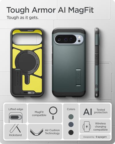 Coque Spigen Tough Armor MagFit Google Pixel 10 Pro XL Vert - 3