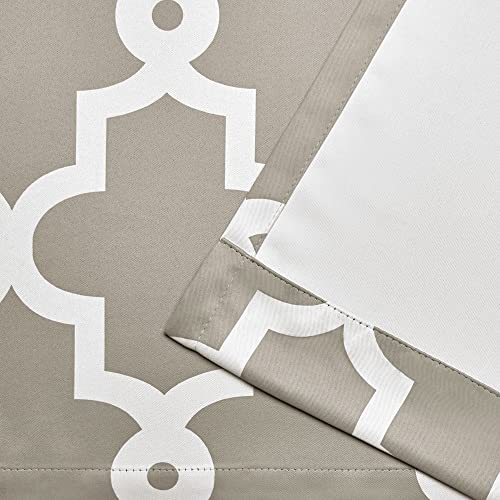 Exclusive Home Ironwork Sateen Woven Room Darkening Blackout Grommet Top Curtain Panel Pair, 52"X84", Silver #TOP3