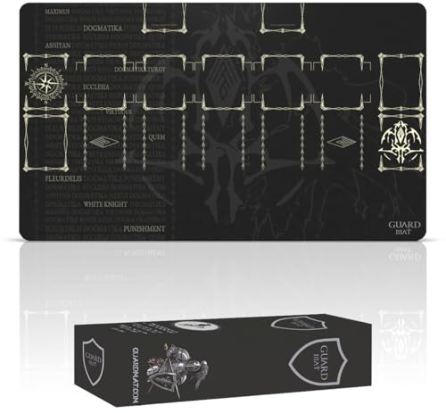 GuardMat - Runes (Bordes Cosidos) - Tapete 1 Jugador Master Rule Duel Field Zones - Alfombrilla Cartas Magic - Playmat Compatible con Magic The Gathering (MTG), Pokemon, TCG