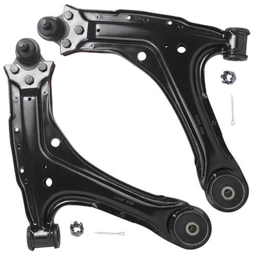 Image of Detroit Axle - 8pc Front End Suspension Kit for Chevrolet Malibu Pontiac Grand Am Olds Alero Cutlass, 2 Lower Control Arms w /Ball Joints 4 Inner & Outer Tie Rods 2 Boots Replacement