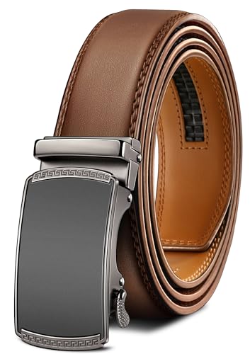 Image of Men's Belt,Bulliant Leather Adjustable Belt for Men Dress Casual 1 3 /8,Trim to Fit