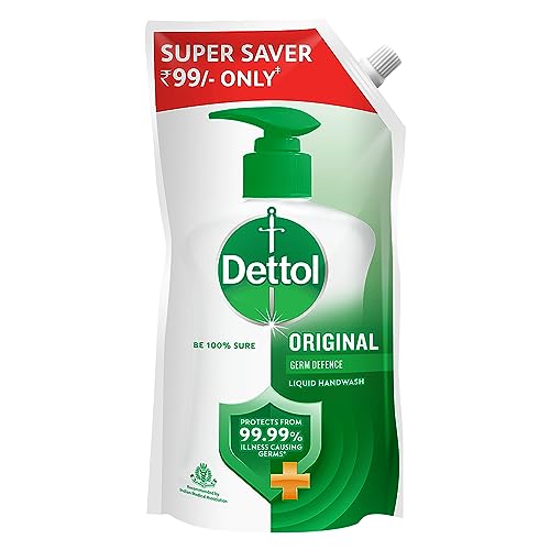 Image of Dettol Antiseptic Liquid for First Aid, Surface Disinfection and Personal Hygiene, 250ml & Dettol Liquid Handwash Refill - 675ml | Germ Defence Formula | 10x Better Germ Protection