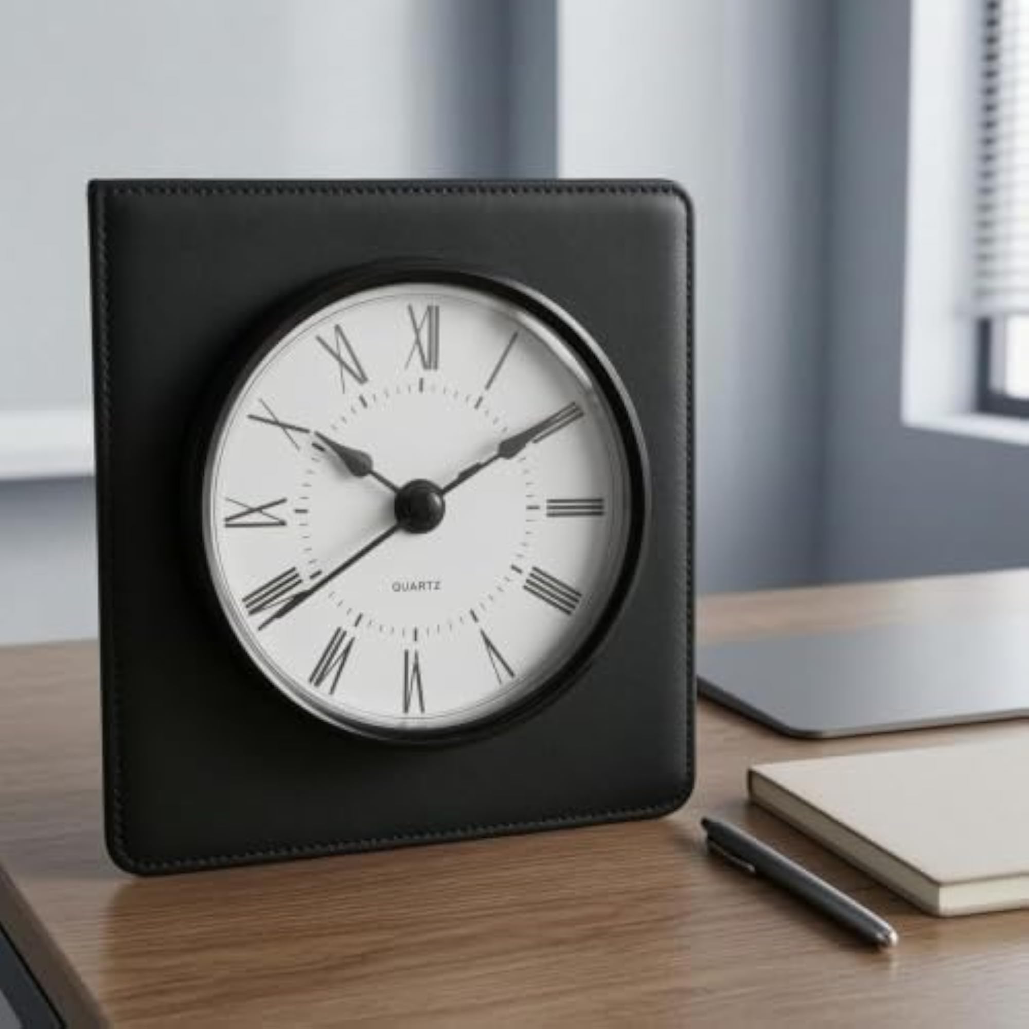 Black Metal Hands Round Quartz Clock Insert