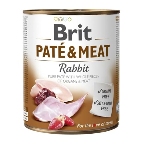 Produktbild von BRIT Pate&Meat Kaninchenpastete für Hunde - 800 g