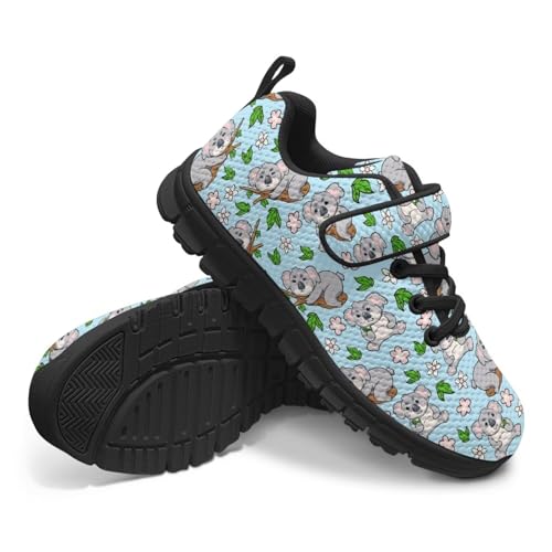 Girls Boys Sneakers Kids Little Kid Tennis School Casual Walking Shoes Cute Koala Flowers Pattern4