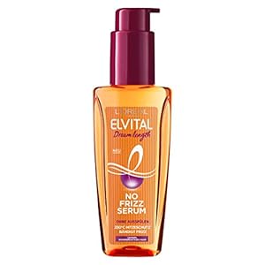 LOréal Paris Elvital – Siliconenvrij haarserum, hittebescherming voor lang en weerbarstig haar, leave-in haarolie met plantaardige eiwitten en cacaoboter, serum