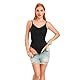 OURCAN Niedriger Rücken Bodysuit Figurenformend Damen Body Formender Body Shaper Bauchweg Sculpting Shapewear Verstellbarer Schultergurt Schwarz XS