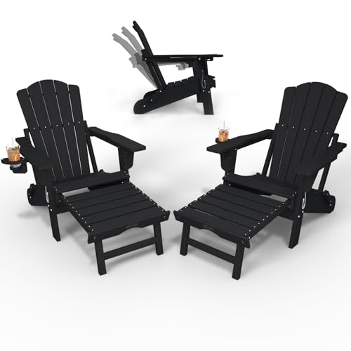 THOEOE Adjustable Adirondack Chair Black
