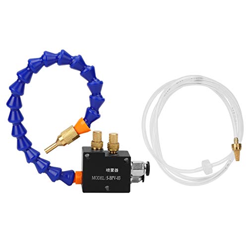 Jeanoko Mist Coolant Lubrication Spray System, S-BPV-03 Coolant Sprayer 0.1MPa-0.8MPa for Tapping Machines Metal Cutting Engraving Cooling Sprayer Machine Air Pipe CNC Lathe Milling Drill