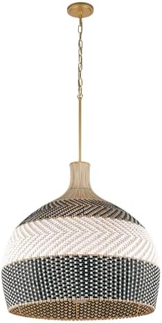 Crystorama Zanzibar 6 Light Soft Gold + Matte Black Pendant