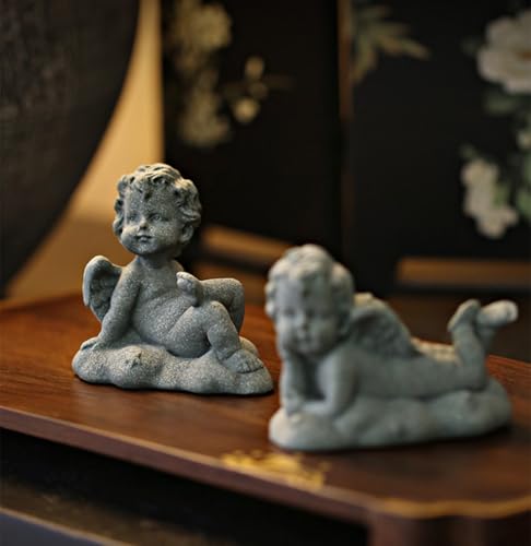 Mini estatua de ángel guardián de arenisca miniatura 3