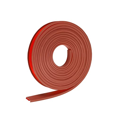 Image of uxcell U Shape Furniture Edge Banding, 1M Self Adhesive Flexible Edging Trim, 5x25mm TPE Edge Guards for Cabinets Furniture Repair Restoration, Brown