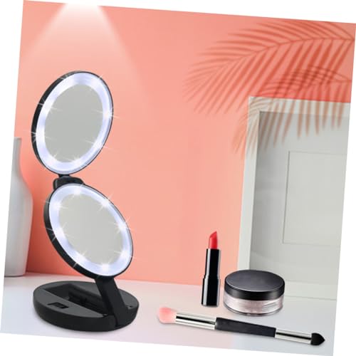 Espejo de Maquillaje Plegable Portátil Doble Cara miniatura 3