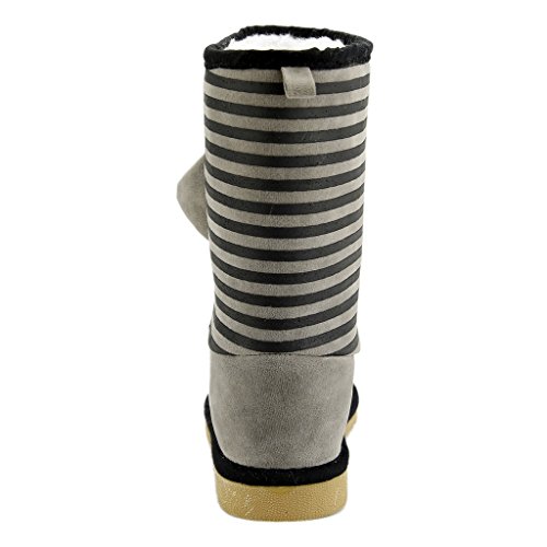 The Doll Maker Animal Faux Sheraling Boot - Grey - MF1541726B-103