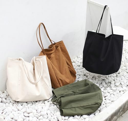 Canvas Shoulder Bag for Women Large Handbag Hobo Bag Tote Purse Slouchy Canvas Handbags Shoulder Purses4