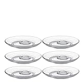 Lieferumfang und Maße: 6 Unterteller für Kaffee-Becher, Maße pro Glas-Teller: 17,5 x 145 x 145 mm (HxBxT), Ø 145 mm, 164 g