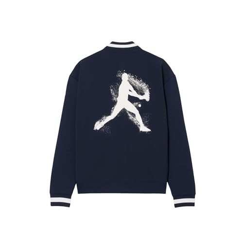 Lacoste Men's Sport Tennis x Novak Djokovic Jacket, Navy Blue/Flour, Large3